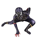 Pikkukuva 4 / 5: Musta ja kultainen Hämähäkkimies Cosplay Puku Haalari Lapsille Pojille Black and Gold Spiderman 3-4Years = EU92-98