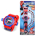 Miniatyrbild 1 av 5: Barn Projektor Digital Armbandsur Flip Cover Projektionsur Klocka Pojkar Flickor Present Spider Man