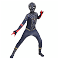 Pikkukuva 3 / 5: Musta ja kultainen Hämähäkkimies Cosplay Puku Haalari Lapsille Pojille Black and Gold Spiderman 3-4Years = EU92-98