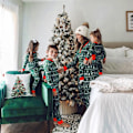 Miniatyrbild 3 av 6: Julpyjamas för Familjen - Matchande Santa-Pyjamas för Kvinnor, Barn, Sömnkläder, Nattkläder, PJS Men M