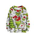 Miniatyrbild 1 av 3: Fula Julkläder för Kvinnor Plus Size Roliga Långärmade Oversized Rundhalsade Stickade Jultröjor 2024 #2 XL