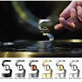 Miniatyrbild 2 av 9: Vueeze Kinetic Dream Fidget Spinners, Gravitationsresistent Kinetisk Energi Skrivbordsleksak, Metallisk Svävande Kinetisk Energi Skrivbordsleksak för Vuxna Silver+Gold