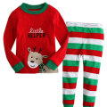 Miniatyrbild 1 av 4: Julbarn Pojke Flicka Pyjamas Outfit Nattkläder Långärmad Nattkläder Set Red Striped Deer 110cm
