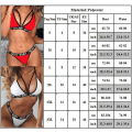 Miniatyrbild 4 av 4: Kvinnlig sexig underkläder hängslen behå bikini & trosor nattkläder black M