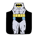 Miniatyrbillede 2 af 3: Forklæde med tryk, lommer, hagesmæksforklæder, køkken, madlavning, kok, bagning Batman 54x72cm