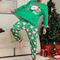 Pikkukuva 5 / 5: Joulu Pyjamat Perhe Yhteensopivat Joulupukki Kuviolliset Pyjamat Aikuiset Lapset Vauva Koira Joulu Yöasut Pyjama Setti Men XL