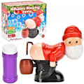 Miniatyrbild 1 av 5: Bubbelblåsande Tomte, Automatisk Bubbelmaskin Tomte, med Musik & Blinkande Ljus, Bubbelblåsare för Utomhus & Inomhus Red