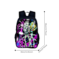 Miniatyrbild 5 av 5: Monster High Barnryggsäck för barn, skolväska, resväska, dagryggsäck B