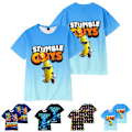 Miniatyrbild 7 av 8: Stumble Guys Barn Tryck Kortärmad T-shirt Casual Toppar Sommar Cosplay Tee B 160cm