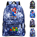 Miniatyrbillede 4 af 5: Tilbage til skolen forsyninger Mario Børns Rygsæk Rollespilsrygsæk Rejsetaske Let og Holdbar C