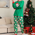 Pikkukuva 3 / 5: Joulu Pyjamat Perhe Yhteensopivat Joulupukki Kuviolliset Pyjamat Aikuiset Lapset Vauva Koira Joulu Yöasut Pyjama Setti Men M