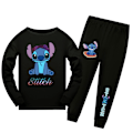 Miniatyrbild 1 av 5: Stitch-dräkt Barn Pyjamas Långärmad Byxor Pyjamas Set black 130cm
