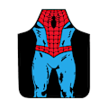 Miniatyrbillede 2 af 3: Forklæde med tryk, lommer, hagesmæksforklæder, køkken, madlavning, kok, bagning Spiderman 54x72cm