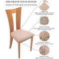 Miniatyrbild 3 av 5: Matsalsstol Sittöverdrag med band Anti-damm Slipcovers Beige 4Pack