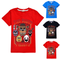 Miniatyrbild 4 av 6: Kids Five Nights at Freddy's T-shirt Pullover Toppar Pojkar Flickor Kortärmad Blus Black 7-8 Years