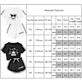 Miniatyrbild 3 av 3: Barn Tecknad Kuromi Tryckta Kläder Set T-shirt Shorts Pyjamas Sovkläder Loungekläder Sommar Casual Träningsdräkt Light Purple 120cm