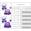 Pikkukuva 3 / 3: Lasten Lilo & Stitch -asut Syntymäpäiväjuhlat Prinsessa Tutu Hame + T-paita + Olkalaukku Settimekko Ikä 4-9 vuotta Rose Red 140cm