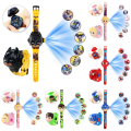 Miniatyrbild 2 av 2: Barnklocka Projektor med 6 Barn Digital Cartoon Spiderman Batman