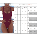 Miniatyrbild 3 av 3: Sexig baddräkt i ett stycke för kvinnor Bikini Rygglös Monokini Sommar Strandbadkläder Cyan M