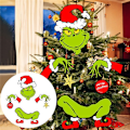 Miniatyrbilde 2 av 5: Julepynt til juletre - Morsom juletrepynt Tyv stjal tretopphode, armer og ben til julefest hjemme