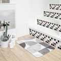 Miniatyrbild 4 av 5: 90X Mosaik Kakel Tegel väggdekaler Tapeter Badrum Kök Black 90Piece