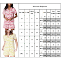 Miniatyrbild 3 av 3: Pyjamas Set för Kvinnor, 2-delad Knapp-Ner Apor Strandshorts Set Y2k Loungewear Pjs för Jul Thanksgiving Presenter Red-A M