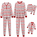 Miniatyrbild 1 av 5: Familjematchande pyjamas för barn, spädbarn, jul, julhjortstryck, vuxen nattkläder, pyjamas, pyjamasset Baby 6-9M