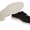 Miniatyrbild 5 av 5: LORO PIANA Summer Charms Walk Mockasiner i mocka Black 41
