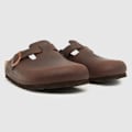 Miniatyrbild 2 av 7: Birkenstock Boston Mjuka Fotbäddar Tofflor Unisex Slip On Vardagsskor Brown 42