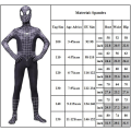 Miniatyrbild 9 av 9: Svart Spiderman Kostym Venom Cosplay Overall för Barn Pojkar Black Spiderman 4-5Years = EU98-110