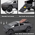 Miniatyrbild 4 av 10: Tesla Cybertruck Diecast Modellbil - Legeringspickup med Ljud- & Ljuseffekter Silver