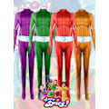 Pikkukuva 2 / 5: Totally Spies Clover Ewing Alexandra Cosplay -asu aikuisille ja lapsille, haalarit, trikoot, Halloween Zentai -bodypuku Red 140cm