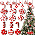 Miniatyrbild 1 av 5: 24 st julgransprydnader med lollipop-formade pepparkakor för julgransdekorationer 24PCS