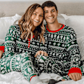Miniatyrbild 5 av 6: Julpyjamas för Familjen - Matchande Santa-Pyjamas för Kvinnor, Barn, Sömnkläder, Nattkläder, PJS Men M