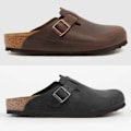 Miniatyrbild 6 av 7: Birkenstock Boston Mjuka Fotbäddar Tofflor Unisex Slip On Vardagsskor Brown 44
