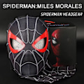 Miniatyrbild 1 av 6: Spiderman Maskhjälm Cosplay med Ringfjärrkontroll Ögonstängning Blinkande Ögon Halloween Mask Miles headband/can blink