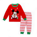 Miniatyrbild 1 av 4: Jul Unisex Mickey Mouse Pyjamas Set för Barn - Jul Långärmad Outfit Red Mickey 130cm