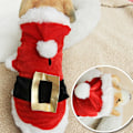 Miniatyrbillede 4 af 5: Kæledyrs Julemands Kostume Kat Hund Tøj Chihuahua Hvalp Red Coat M