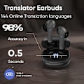 Miniatyrbillede 3 af 5: Sprog Oversættelses Ørepropper, Hovedtelefoner, med Real-time Accenter til 144 Sprog, Egnet til iOS og Android, til Rejseforretningskommunikation White