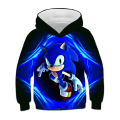 Miniatyrbild 4 av 5: Pojke Flicka Cartoon Igelkott Sonic Hoodie Jumper Jacka Vinter 160cm