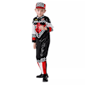 Miniatyrbild 3 av 6: Barnens Racebilförare Kostym för Pojkar Långärmad Jumpsuit Hatt Set Halloween Kostym Outfits 110cm