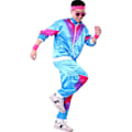 Miniatyrbild 2 av 5: 80-tals Sportkläder för Män, 80-tals Kläder för Kvinnor/Män, 90-tals Hip-hop Träningsoverall för Fester, Halloween-Outfits Blue S