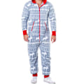 Miniatyrbild 1 av 3: Män's Byxor Dragkedja Huva Långärmad Dam Jul Tryckt Jumpsuit Pyjamas Rollbacks D XL