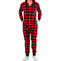 Miniatyrbild 1 av 3: Män's Byxor Dragkedja Huva Långärmad Dam Jul Tryckt Jumpsuit Pyjamas Rollbacks B M