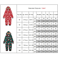 Miniatyrbild 3 av 3: Julmatchande Familjepjys Set med Santa-Tryckta Jumpsuits, Sömnkläder, Semester-Pjs för Vuxen/Barn/Baby Kids-Red 90cm