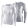 Miniatyrbild 1 av 6: Långärmad termisk T-shirt Brubeck Base Layer UNISEX Vit XL