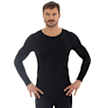 Miniatyrbild 1 av 5: Långärmad T-shirt för män BRUBECK COMFORT WOOL Termounderkläder MERINOULL Svart M