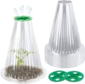 Växtklocka för köksträdgård, 30-pack, återanvändbart växtskydd med roterande ventilationslock, växthusklocka 24 x 20,5 cm (transparent)