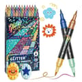 36-pak Dual-Tip Shimmer Glitter Markers – 72 Glitterfarver – Kunst & Håndværk