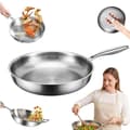 100 % titanstekpanna, hamrad yta, giftfri non-stick, induktionsugnssäker, diskmaskinssäker – inget lock